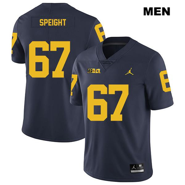 Men's NCAA Michigan Wolverines Jess Speight #67 Navy Jordan Brand Authentic Stitched Legend Football College Jersey KQ25X67DF